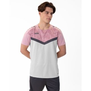 JAKO Sport T-shirt Iconic (Polyester Micro Mesh) light grey/pink/charcoal grey Men's