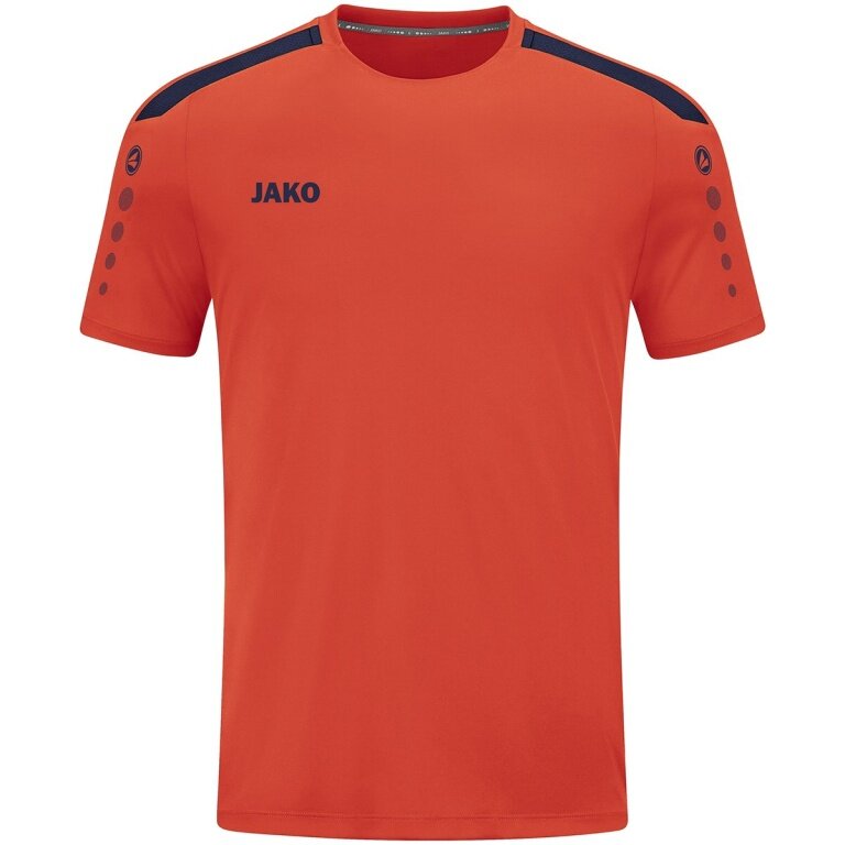 JAKO Sport T-shirt Jersey Power (Polyester interlock, durable) orange/navy blue Children
