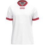JAKO Sport T-shirt Retro Jersey (V-neck, breathable) short-sleeved white/red men's