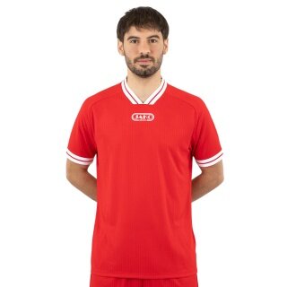 JAKO Sport T-shirt Retro Jersey (V-neck, breathable) short-sleeved red/white men's