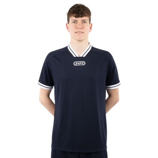 JAKO Sport T-shirt Retro Jersey (V-neck, breathable) short-sleeved navy blue/white men's