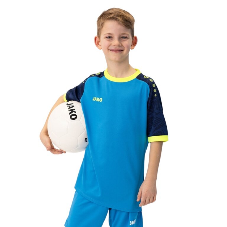 JAKO Sports T-shirt Jersey Iconic (Polyester Interlock) jacob blue/navy blue/yellow Children