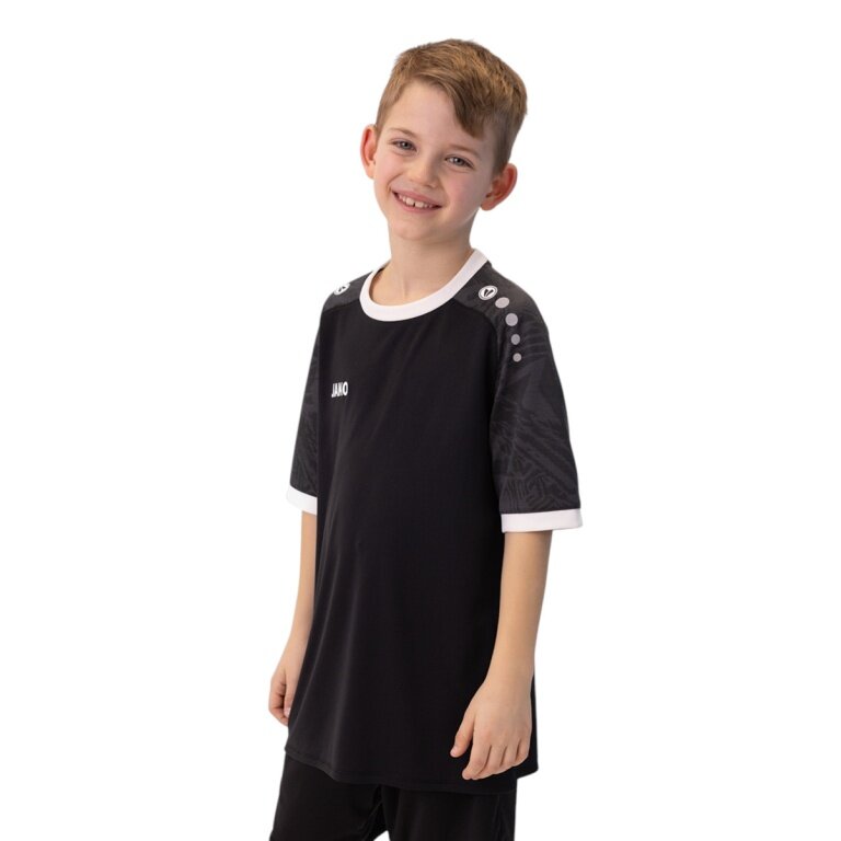JAKO Sports T-shirt Jersey Iconic (Polyester Interlock) black/white children