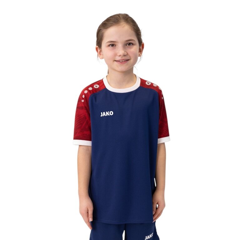 JAKO Sports T-shirt Jersey Iconic (Polyester Interlock) navy blue/red children