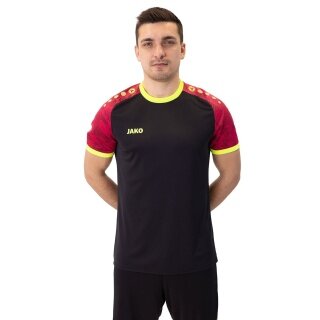 JAKO Sport T-shirt Jersey Iconic (Polyester Interlock) black/pink/yellow Men