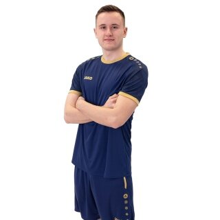 JAKO Sport T-shirt Jersey Iconic (Polyester Interlock) navy blue/marine blue/gold Men