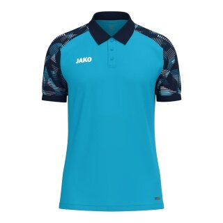 JAKO Sport Polo Sonic (light, breathable) aquamarine/navy blue men's