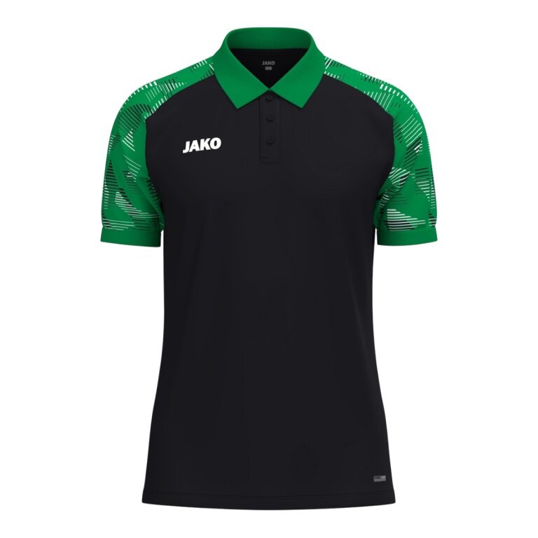 JAKO Sport Polo Sonic (lightweight, breathable) black/green men's