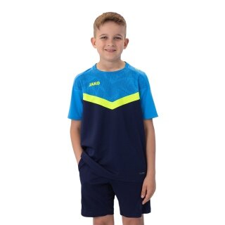 JAKO Sport T-shirt Iconic (Polyester Micro Mesh) navy blue/light blue/yellow Kids