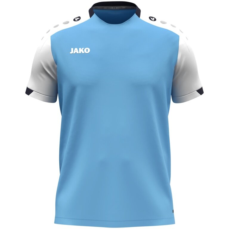 JAKO Sport T-shirt Dynamic (100% recycled Polyester) sky blue/white/navy blue children