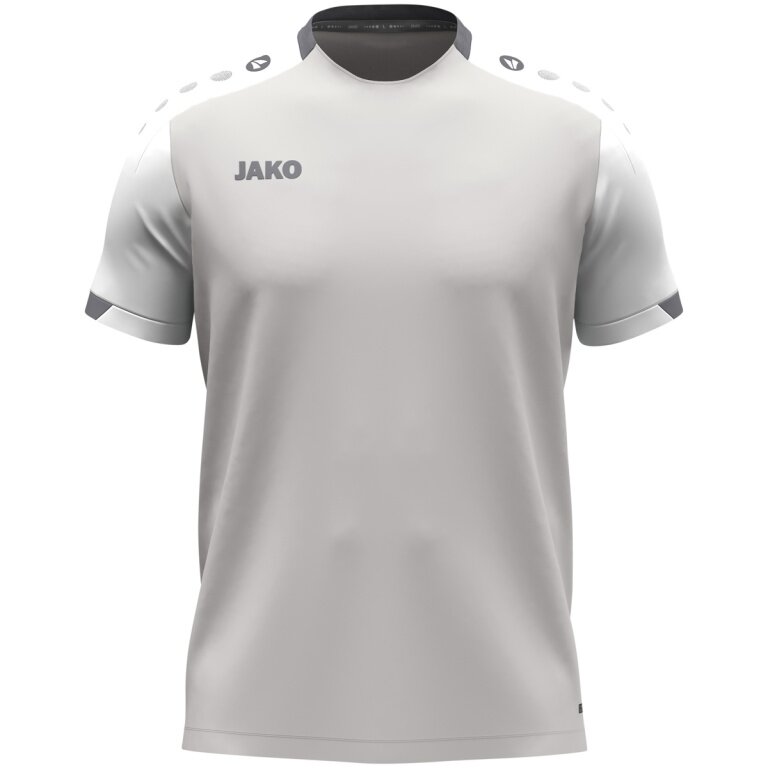 JAKO Sport T-shirt Dynamic (100% recycled Polyester) light grey/white/grey Children