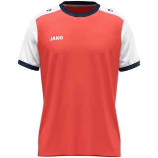 JAKO Sport T-shirt Dynamic Jersey (Polyester Micro Mesh) coral red/white Children
