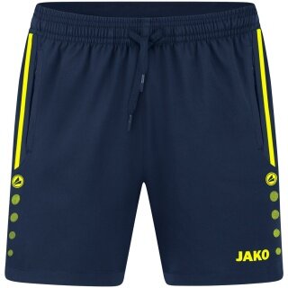 JAKO Sports Shorts Allround (Stretch-Micro-Twill) short navy/yellow Women