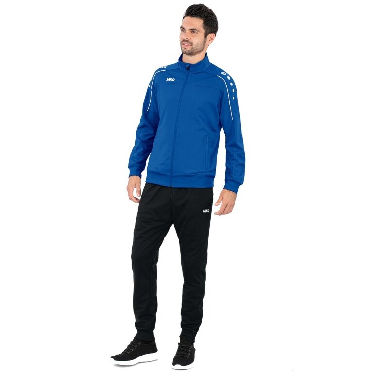 JAKO Polyester Classico Training Suit (Jacket and Trousers, 100% Polyester) Royal Blue/Black Men