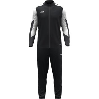 JAKO Training Suit Polyester Dynamic (Jacket and Trousers, sporty cut) black/white/anthracite grey Children