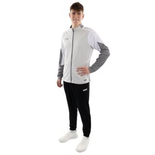 JAKO Training Suit Polyester Dynamic (Jacket and Trousers, sporty cut) light grey/white/grey Men's