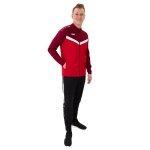JAKO Polyester Training Suit Iconic (Jacket and Trousers, sporty cut) red/wine red men's