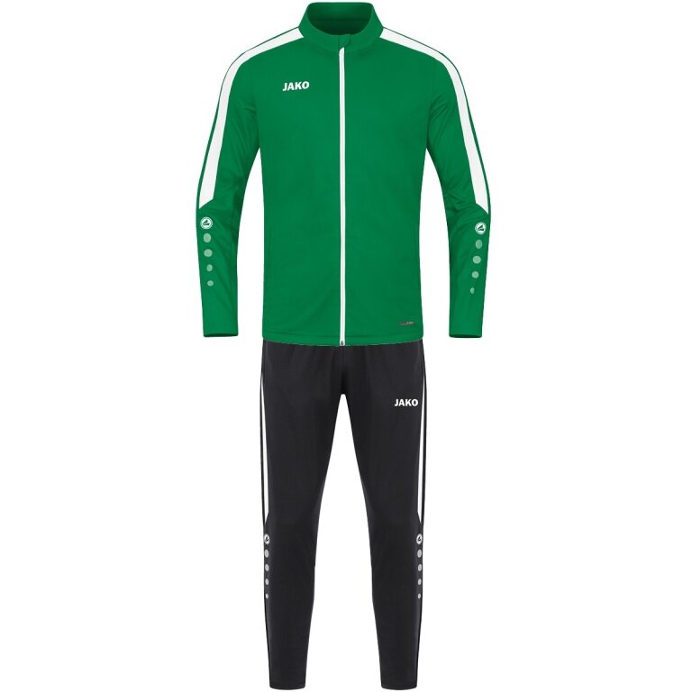 JAKO Training Suit Polyester Power (Jacket and Trousers) Green/Black Men