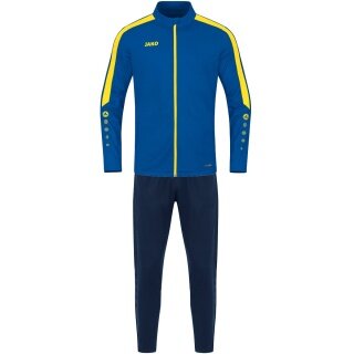 JAKO Training Suit Polyester Power (Jacket and Trousers) royal blue/yellow/navy blue Men