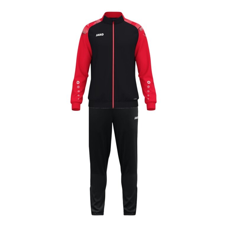 JAKO Tracksuit (Polyester Suit) Sonic - 100% recycled Polyester - black/red Men's