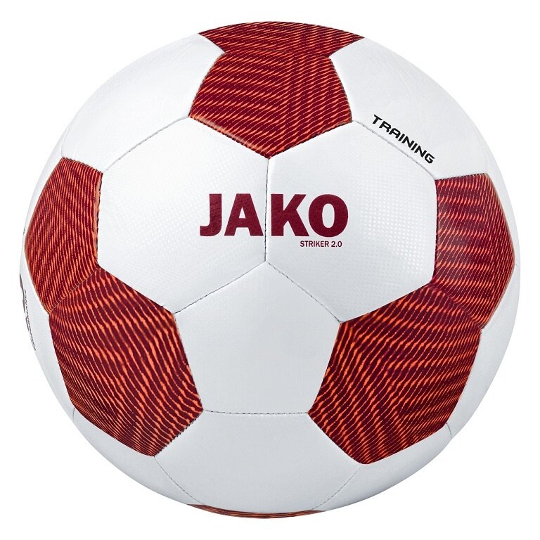 JAKO Training Ball Striker 2.0 (Size 5) white/wine red - 1 Ball