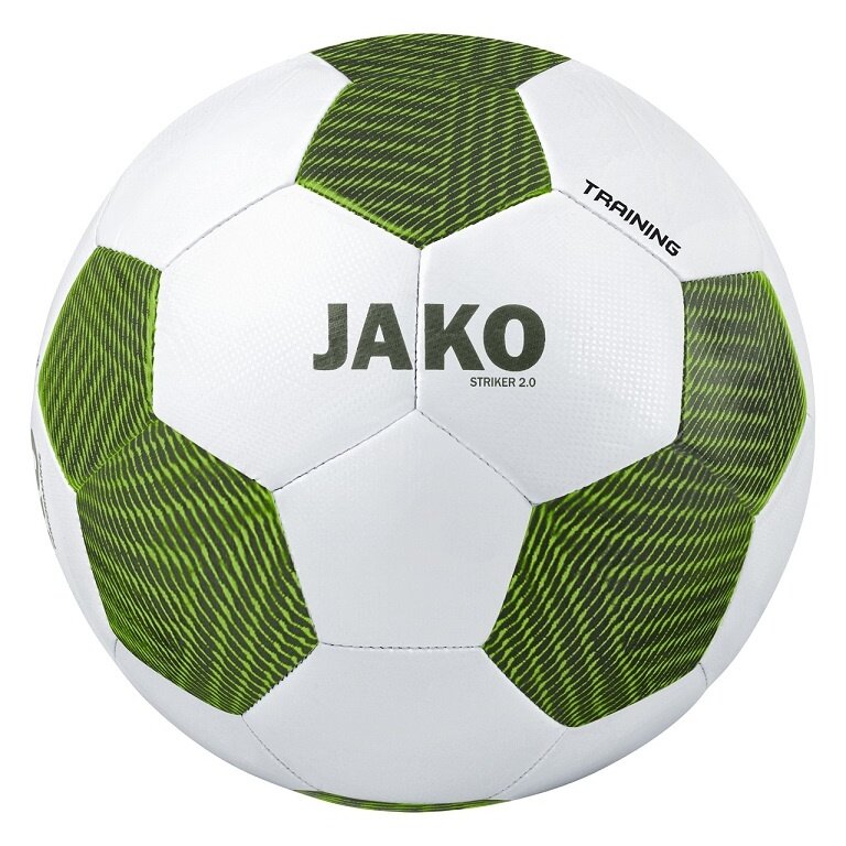 JAKO Training Ball Striker 2.0 (Size 3) white/khaki green - 1 Ball