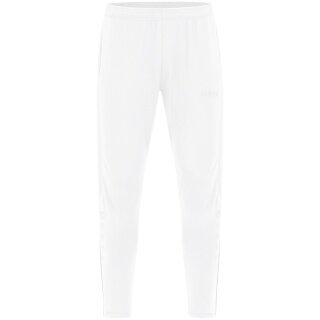 JAKO Training Pants Power (Stretch-Knit-Polyester, Side Pockets with Zip) long white Men