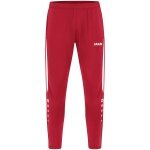 JAKO Training Pants Power (Stretch-Knit-Polyester, Side Pockets with Zip) long red/white Children