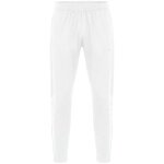 JAKO Training Pants (Polyester Pants) Power (elastic, side pockets with zipper) long white Kids