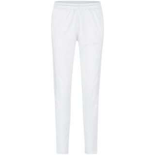 JAKO Training Pants (Polyester Pants) Power (elastic, side pockets with zipper) long white Women