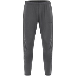 JAKO Power Training Trousers (Stretch Knit Polyester, Side Pockets with Zipper) Long Anthracite Grey Kids