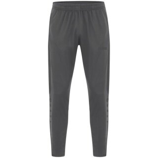 JAKO Training Trousers (Polyester Trousers) Power (elastic, side pockets with zip) long anthracite grey children