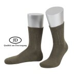 JD Work Sock Bundeswehr Crew with Plush Sole - for Safety Shoes and Work Boots - olive green- 1 Pair