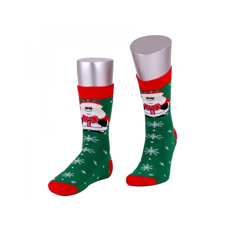 JD Daily Sock Crew Santa Claus green/red - 1 Pair