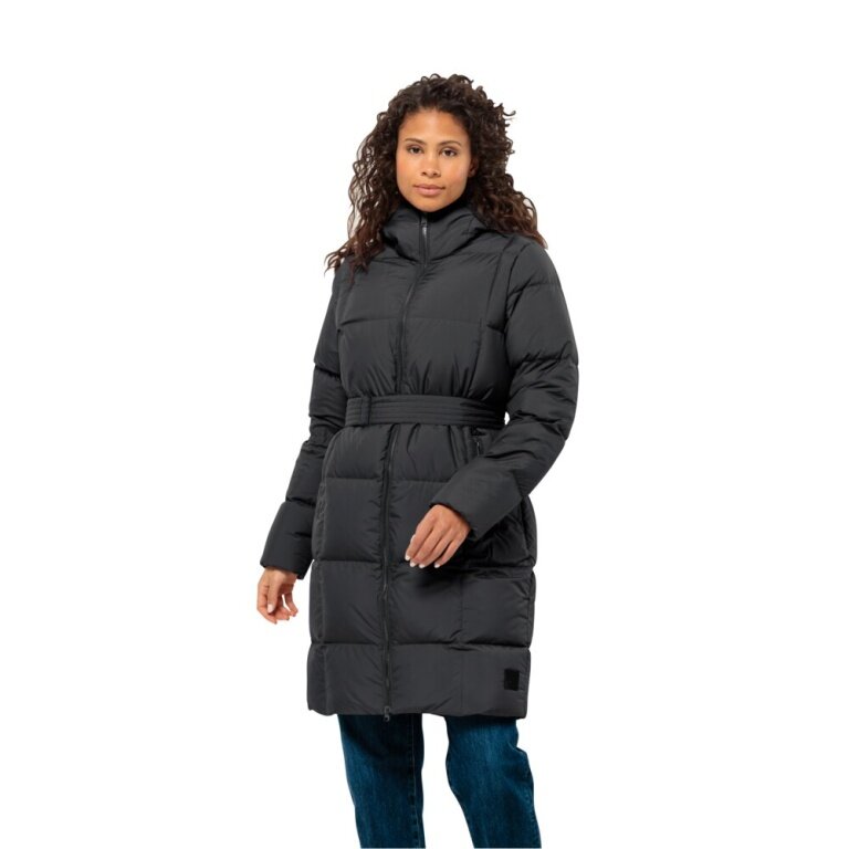 Jack Wolfskin Winter Down Coat Frozen Lake Coat 2023 (windproof, water-repellent, breathable) black ladies