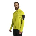 Jack Wolfskin Prelight Full Zip Fleece Jacket (quick-drying, breathable) yellow men's
