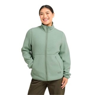 Jack Wolfskin Lite Curl Full-Zip Fleece Jacket Sage Green Ladies