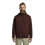 Jack Wolfskin Mogari Hooded Full Zip Fleece Jacket (breathable, recycled polyester) brown men's