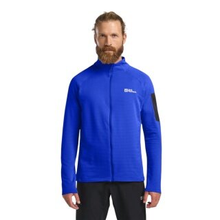 Jack Wolfskin Prelight Full Zip Fleece Jacket (quick-drying, breathable) blue men's