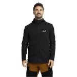 Jack Wolfskin Ridge Hike Hooded Fleece Jacket (with hood, breathable) black men's