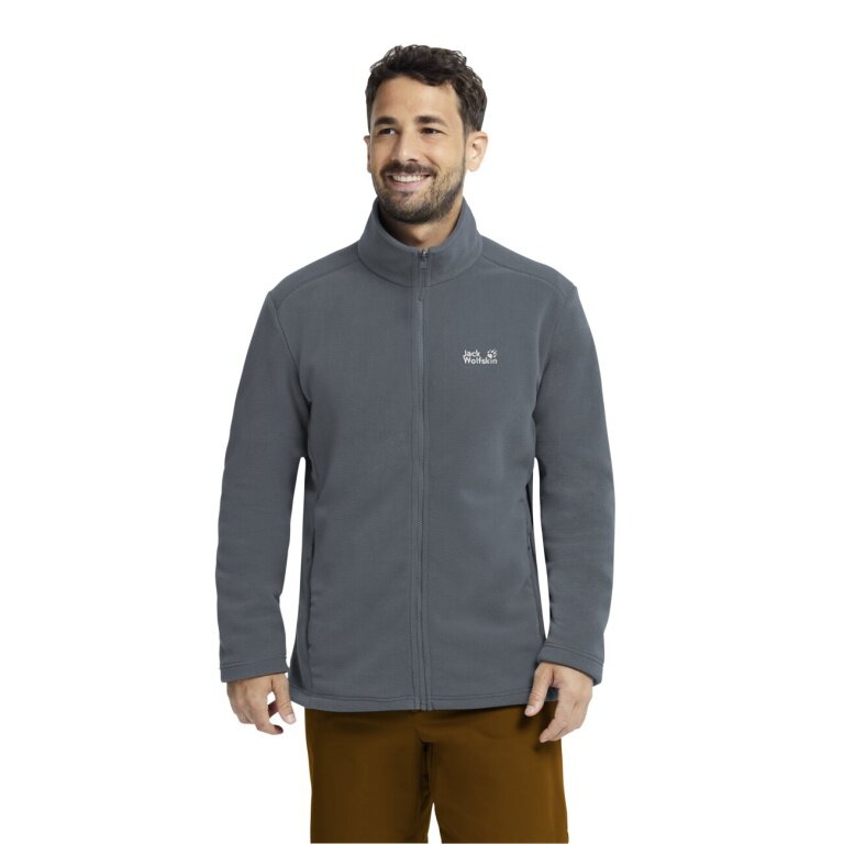 Jack Wolfskin Taunus 200 Full Zip Fleece Jacket (warm, optimal freedom of movement) grey men's