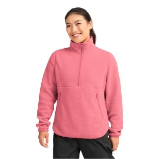 Jack Wolfskin Lite Curl Half-Zip Fleece Pullover Pink Ladies