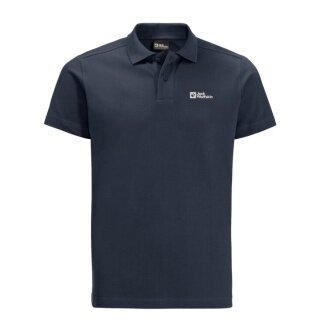 Jack Wolfskin Essential Leisure Polo (Organic Cotton) Night Blue Men's