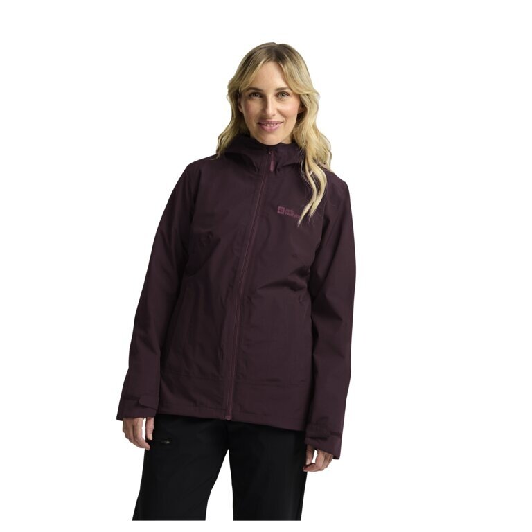 Jack Wolfskin All-Season Jacket Moonrise 3in1 2025 (waterproof and windproof, with fleece inner jacket) purple/violet ladies