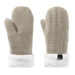 Jack Wolfskin Winter Gloves (Mittens) Highloft Knit Mitten (made of soft Sherpa fleece, warm) grey Women