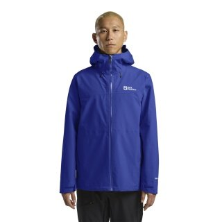 Jack Wolfskin Hiking Jacket/Rain Jacket Highest Peak 3-Layer (waterproof, windproof, breathable) vibrant blue men's