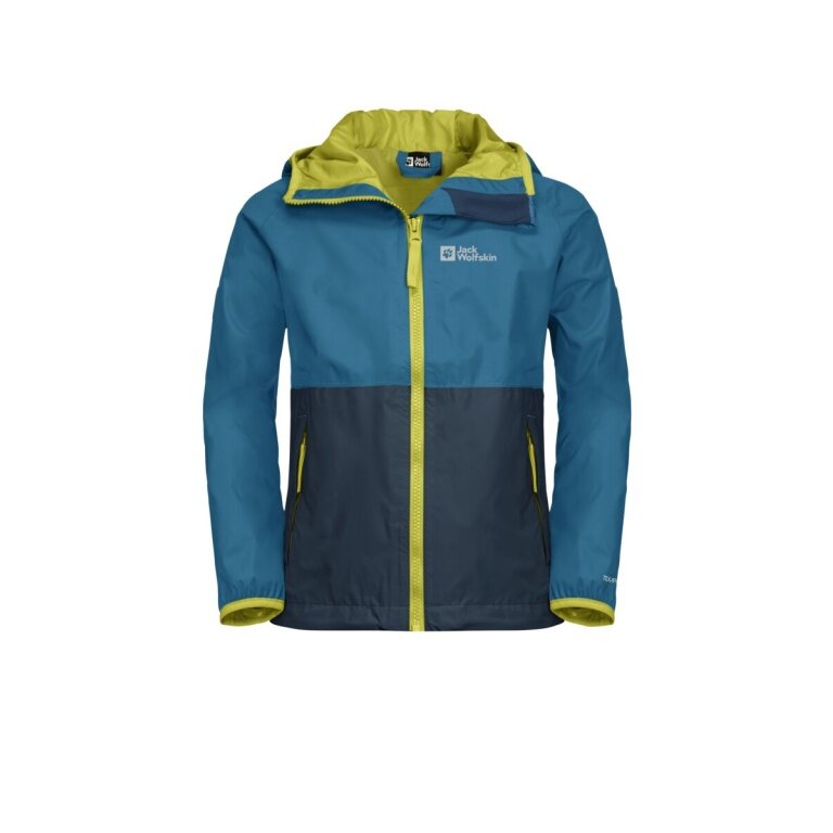 Jack Wolfskin Rain Jacket Rainy Days (breathable, windproof, waterproof) everest blue Kids