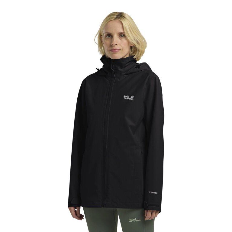 Jack Wolfskin Trailtime Rain Jacket 2-Layer (waterproof, breathable) black ladies