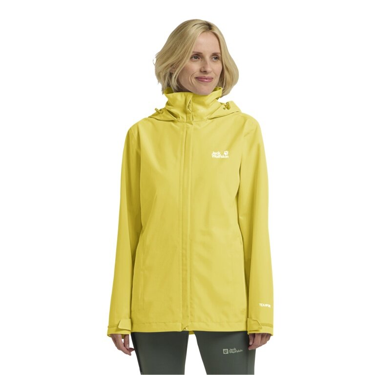 Jack Wolfskin Trailtime Rain Jacket 2-Layer (waterproof, breathable) yellow ladies