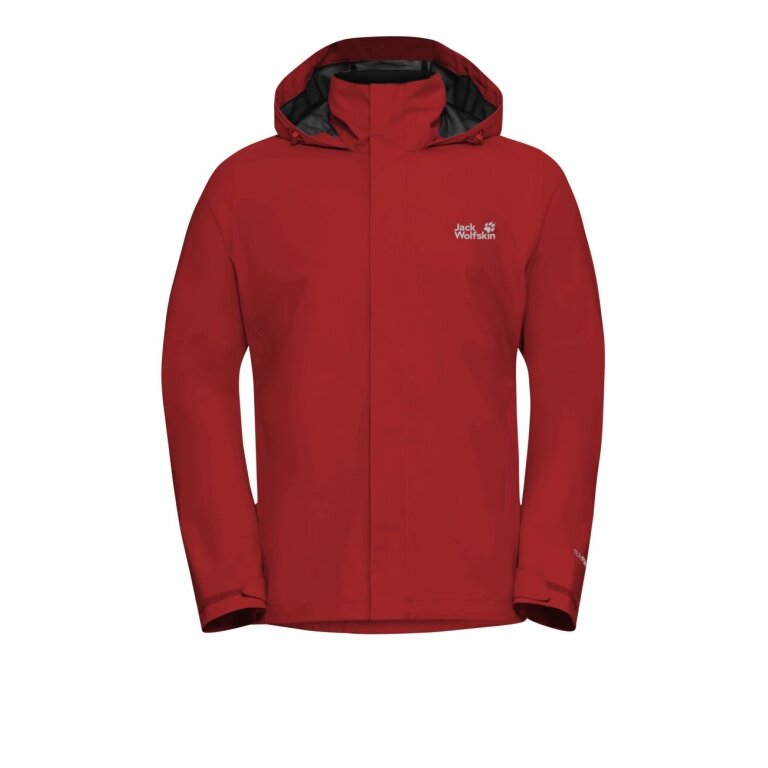 Jack Wolfskin Trailtime Rain Jacket 2-Layer (waterproof, breathable) 2026 siren red men's